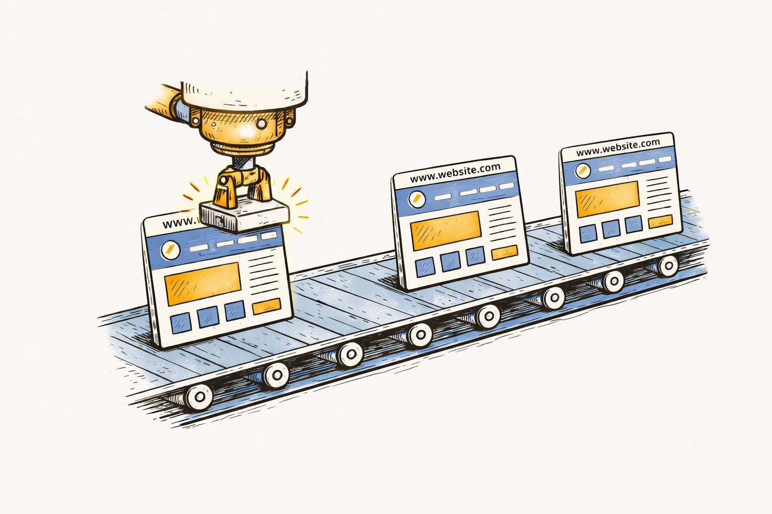 Template websites churned out on a conveyor belt — the problem with generic web design