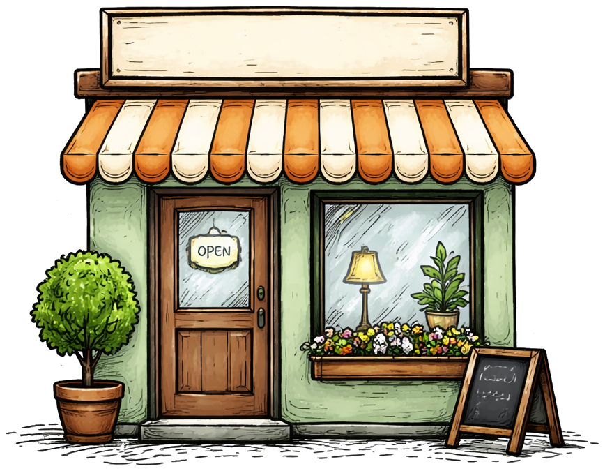 Small business storefront — Idea Jar builds custom websites for local businesses